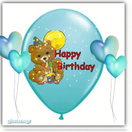 Happy Birthday With Balloons Gif Animated Pictures - Giortazo.gr